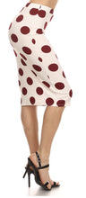 Marie Polka dot Pencil Skirt- Burgundy