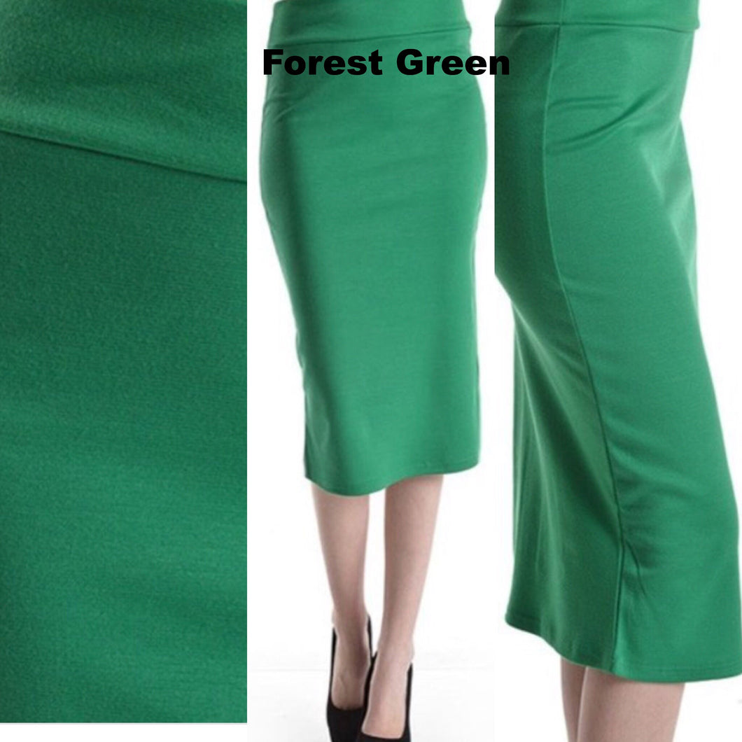 Addy Classic Solid Pencil skirts- Multiple colors