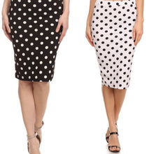 Leslie Small PolkaDot pencil skirt Black/White
