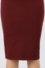 Josie Premium Pencil Skirt- Burgundy