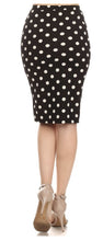 Leslie Small PolkaDot pencil skirt Black/White