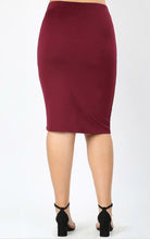 Josie Premium Pencil Skirt- Burgundy