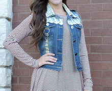 Lauren Lace Denim Vest