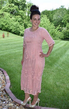 Jenna Lace Dress- Peach * CLEARANCE