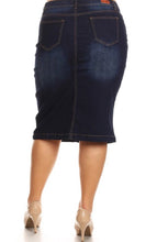 Pamela Denim Skirt-  Dark Indigo Wash