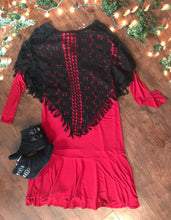 Lesa Crochet Shaw -Black