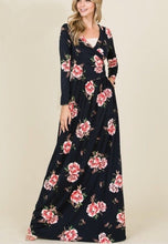 Opehlia Floral Maxi Dress- Black CLEARANCE