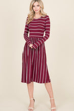Endica Stripe Midi- Black