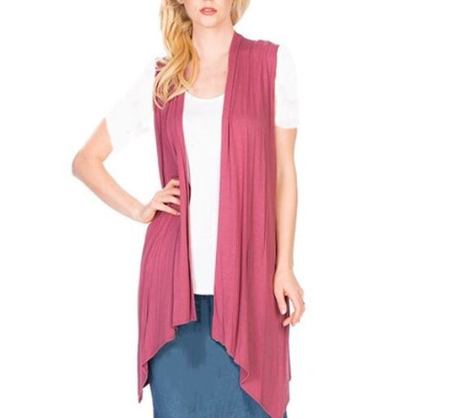 Journey Layering Vest- Antique Mauve