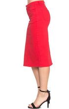 Carmen Denim Skirt- Red