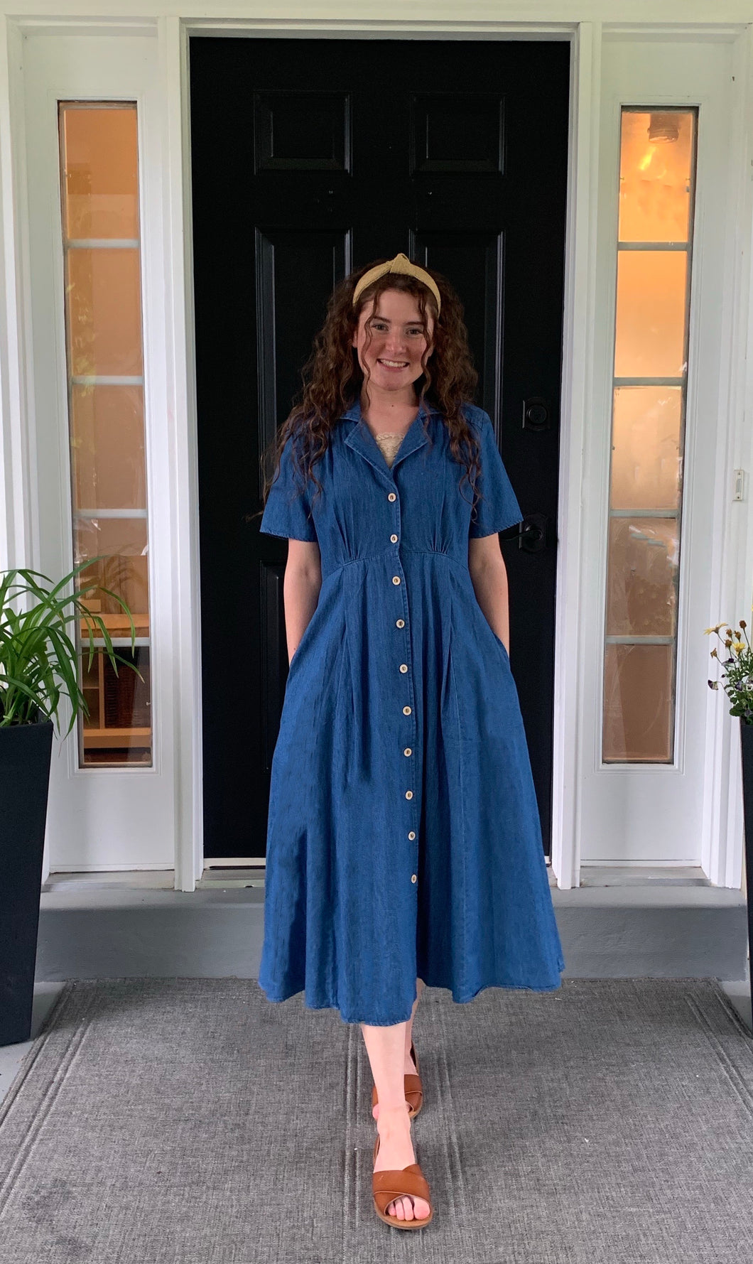 Leona Denim Dress ** Clearance – The Ginger Braid