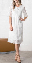 Mabry Button Lace Dress- Ivory