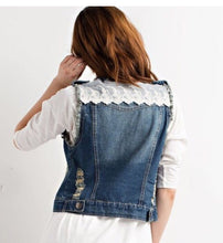 Lauren Lace Denim Vest