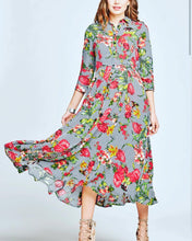 Harmony Floral Gingham Button Dress