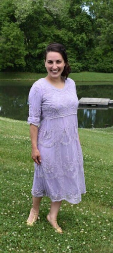 Jenna Lace Dress- Lavender