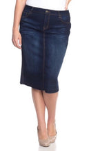 Isabella Denim Skirt- Dark Indigo