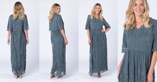 Avery Lace Maxi- Platinum