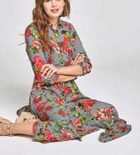 Harmony Floral Gingham Button Dress
