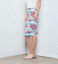 Misha Floral Skirt- Light Blue