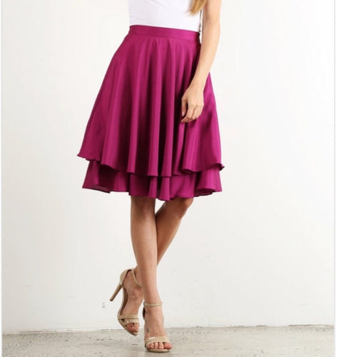 Destiny Skater Skirt- Magenta