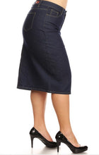 Zoe Denim Skirt- Dark Indigo