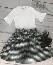 Melody Gingham Skirt- Black