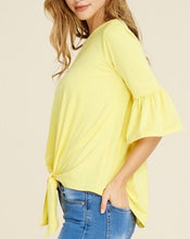 Sally Ruffle Knot Top- Navy
