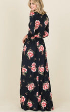 Opehlia Floral Maxi Dress- Black CLEARANCE