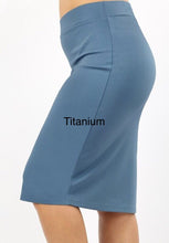 Josie Premium Pencil Skirt- Titanium