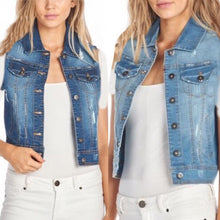 Ashley Denim Vest- Dark/Light Wash