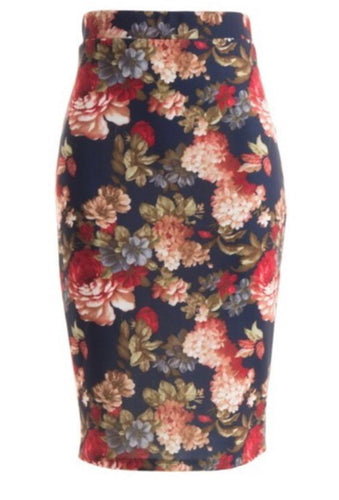 Tina Pencil Skirt- Navy