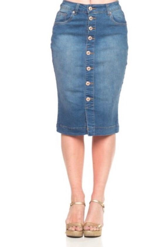 Stella Denim Skirt- Vintage