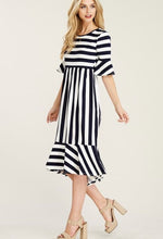 Crystal Stripe Dress-Black