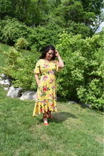 Molly Floral Midi Dress- Yellow