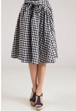 Melody Gingham Skirt- Black