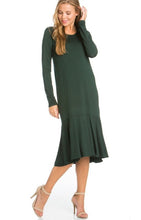 Michele Dress- Hunter green