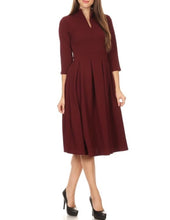 Serena Dress Plus Sizes- Black/Burgundy
