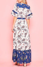 Kiera Floral Maxi- Blue