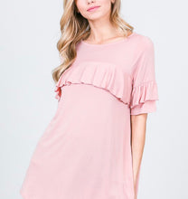Jolene Ruffle Top- Blush CLEARANCE