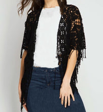 Lesa Crochet Shaw -Black