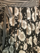 Brittney Floral Stripe Dress- Black/Ivory