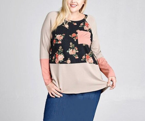 Jana Top-Black/Beige