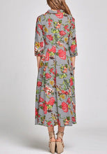 Harmony Floral Gingham Button Dress