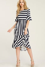 Crystal Stripe Dress-Black