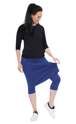 Carlie Athletic/Swim Skirt w/Leggings- Galaxy Blue