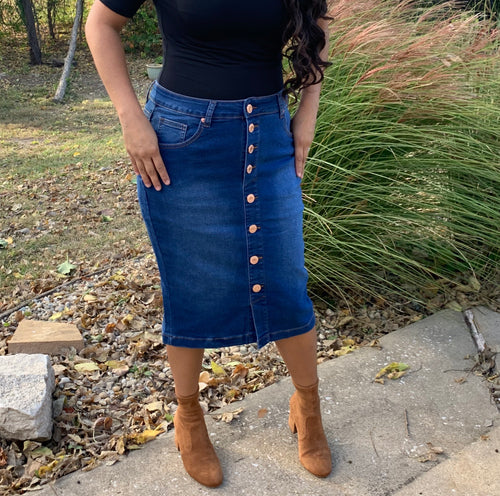 Stella Denim Skirt- Indigo