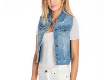 Ashley Denim Vest- Dark/Light Wash