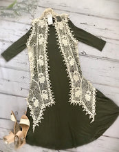Raina Crochet Lace Vest- Ivory