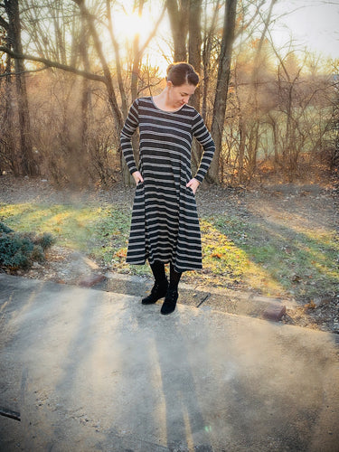 Bailey Dress- Black/Ivory