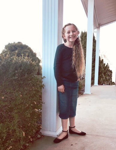 Tabitha GIRLS Denim Skirt- Dark Vintage Wash